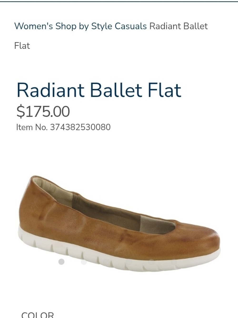 SAS Women's Radiant Hazel Leather Ballet Flat Round Toe Cushioned Sole Sz 8 N - Picture 9 of 10